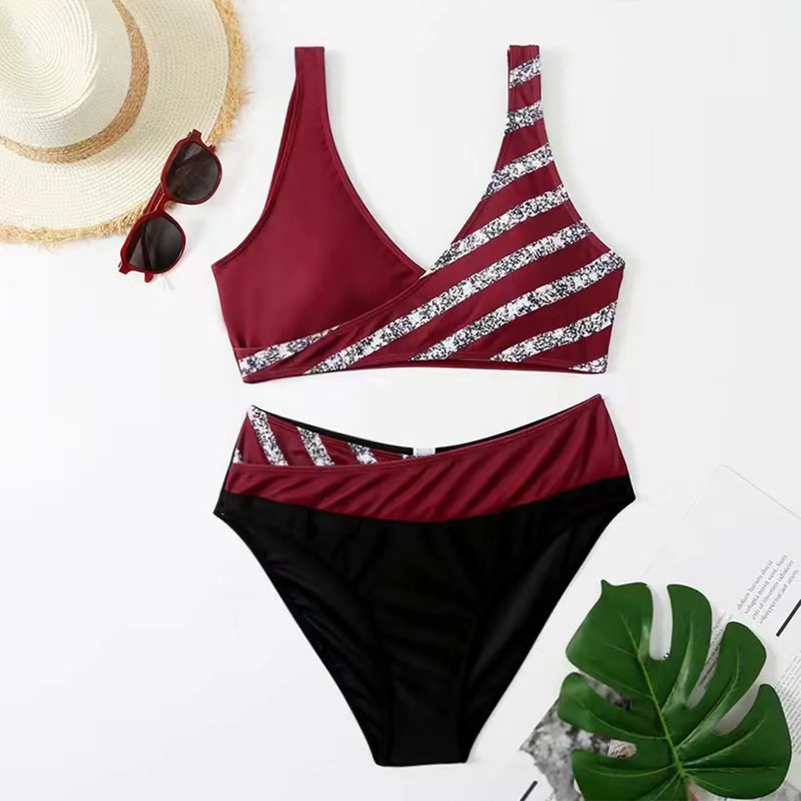 Womens Swimsuit Fashion Split Sexy Bikini With Bra Pads And No Steel Bra two piece Swimming Costume купальник женский раздельный