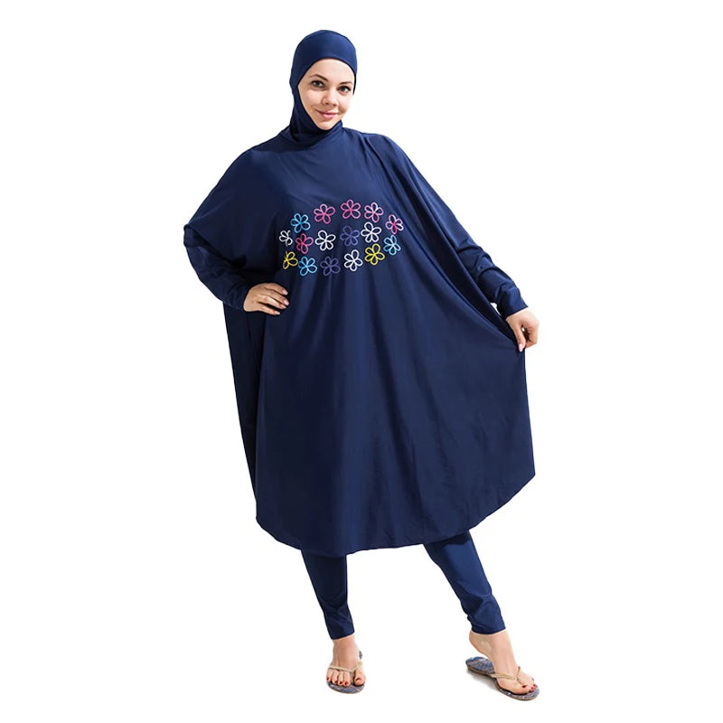 Muslim Burkini Swimming Suit For Women Modest Swimwear Long Sleeve Plus Size Abaya Abayas Swimsuit Cover Ups Bat Shirt Hijab