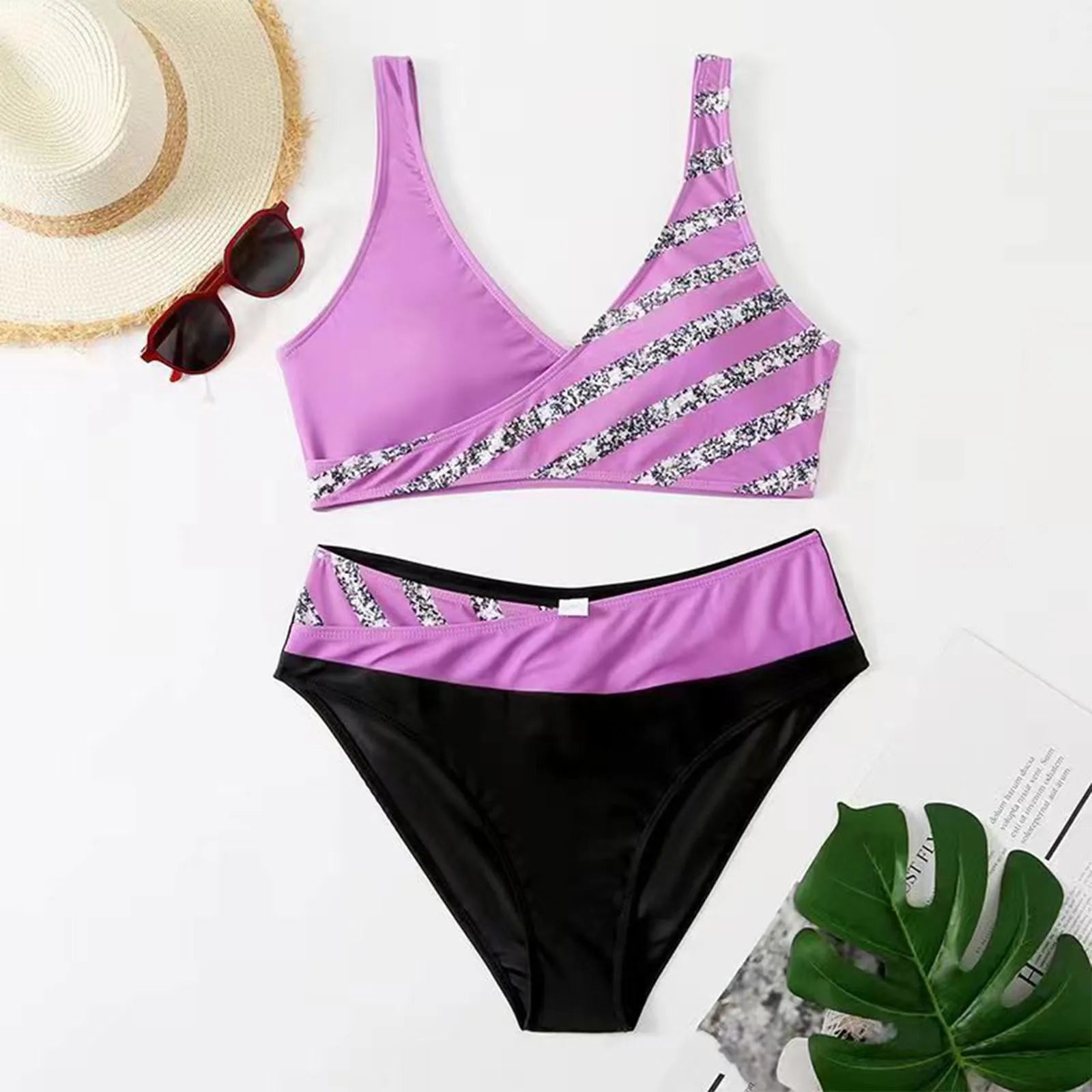 Womens Swimsuit Fashion Split Sexy Bikini With Bra Pads And No Steel Bra two piece Swimming Costume купальник женский раздельный